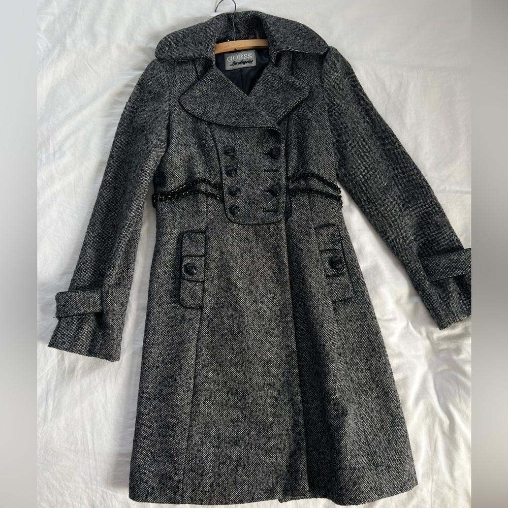 Like NEW Vintage Guess herringbone coat